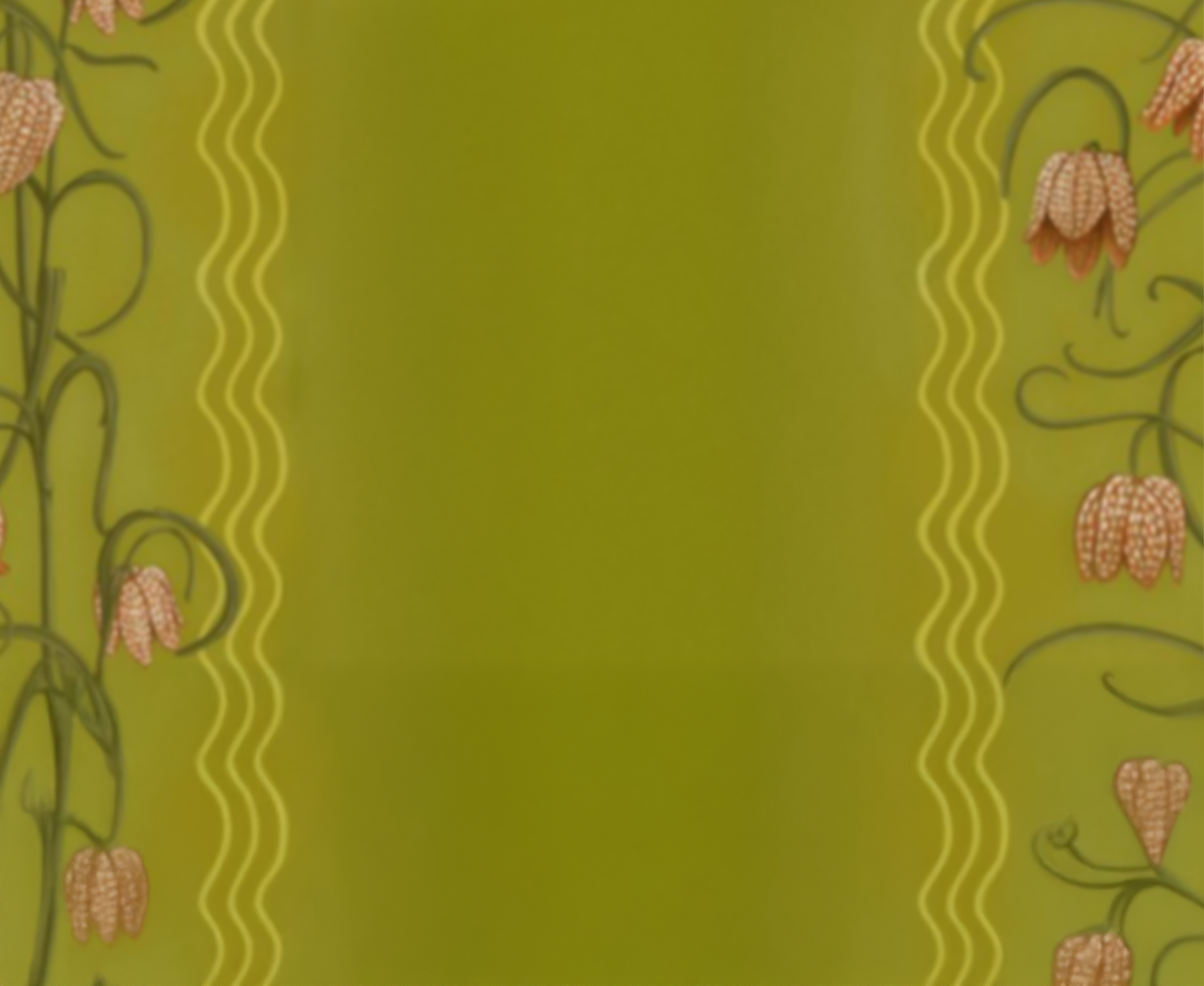 3 flowers placed in a vintage glass jar with a soft green background.